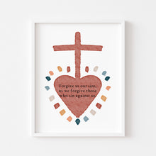 Load image into Gallery viewer, set of 6 boho Christian boho the lords prayer art prints 01-196