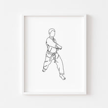 Load image into Gallery viewer, Korean line drawing Martial art taekwondo set of 6 art print 12-67