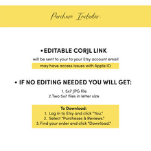 Load image into Gallery viewer, Editable printable biblical alphabet ABC flash card, Christian Home school Education, 5x7 card, Scripture ABC card, Sunday school activity