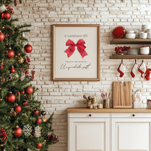 Load image into Gallery viewer, Red Green Christian Christmas Bible Verse Wall Art Print (Choose your Print) 13-212