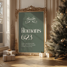Load image into Gallery viewer, Green Christian Christmas Bible Verse Wall Art (Choose your Print) 13-218