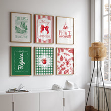 Load image into Gallery viewer, Set of 6 Red Green Christian Christmas Wall Art Bundle 13-222
