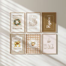 Load image into Gallery viewer, Set of 6 Neutral Yellow Christian Christmas Wall Art Bundle 13-225