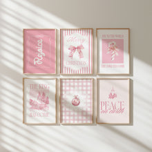 Load image into Gallery viewer, Set of 6 Pink Christian Christmas Wall Art Bundle 13-223