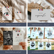 Load image into Gallery viewer, Editable Korean First birthday boy party template bundle 3031