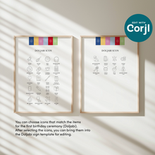 Load image into Gallery viewer, Editable Korean First birthday boy party template bundle 3031