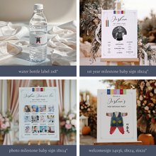 Load image into Gallery viewer, Editable Korean First birthday boy party template bundle 3031