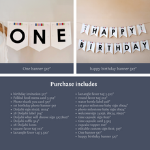 Load image into Gallery viewer, Editable Korean First birthday boy party template bundle 3031