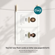 Load image into Gallery viewer, Editable 12 Disciples flashcard printables, Jesus apostles Christian educational Sunday school activity Homeschool Religious learning