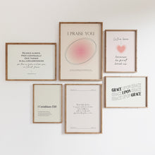 Load image into Gallery viewer, Set of 6 Pink beige bible verse gallery wall art prints