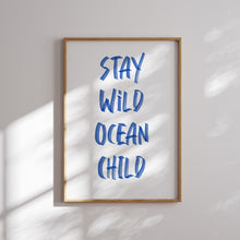 Load image into Gallery viewer, Watercolor boho blue boys coastal surf gallery wall art prints 07-26701