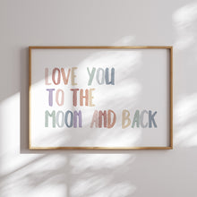 Load image into Gallery viewer, Watercolor boho pastel rainbow color gallery wall art print 07-26411