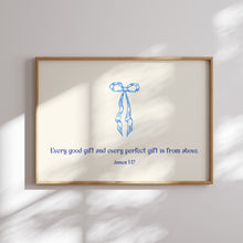 Load image into Gallery viewer, Modern blue Christian Bible verse Gallery wall art prints