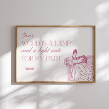 Load image into Gallery viewer, Pink blue aesthetic trendy bible verse gallery wall art prints