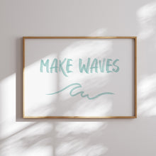 Load image into Gallery viewer, Watercolor boho pink girls coastal surf gallery wall art prints 07-26702