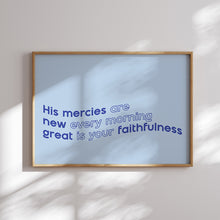 Load image into Gallery viewer, Modern blue Christian Bible verse Gallery wall art prints
