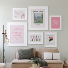 Load image into Gallery viewer, Pink blue aesthetic trendy bible verse gallery wall art prints
