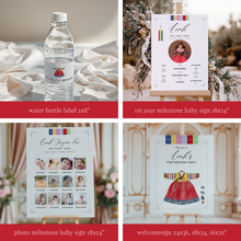 Load image into Gallery viewer, Editable Korean First birthday girl party template bundle 3032
