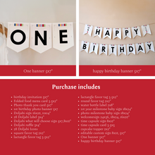 Load image into Gallery viewer, Editable Korean First birthday girl party template bundle 3032