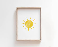 Load image into Gallery viewer, Watercolor colorful you are my sunshine set of 3 art prints 07-50