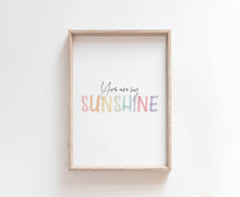 Load image into Gallery viewer, Watercolor pastel you are my sunshine set of 3 art prints 07-50