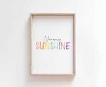 Load image into Gallery viewer, Watercolor colorful you are my sunshine set of 3 art prints 07-50