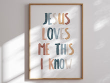 Load image into Gallery viewer, Jesus Loves me I know art print 07-232