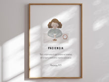 Load image into Gallery viewer, set of 9 fruit of the spirit in Spanish art prints 07-194