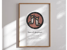 Load image into Gallery viewer, Watercolor set of 6 boho armor of God art prints 07-220