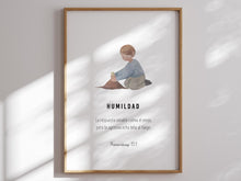 Load image into Gallery viewer, set of 9 fruit of the spirit in Spanish art prints 07-194