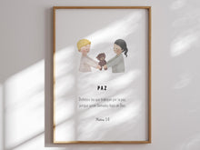 Load image into Gallery viewer, set of 9 fruit of the spirit in Spanish art prints 07-194