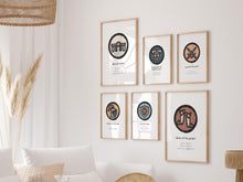 Load image into Gallery viewer, Watercolor set of 6 boho armor of God art prints 07-220