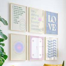 Load image into Gallery viewer, Teen girl bible verse wall art set of 6 prints 07-23401