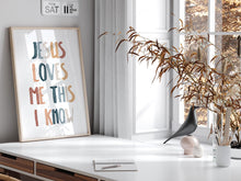 Load image into Gallery viewer, Jesus Loves me I know art print 07-232