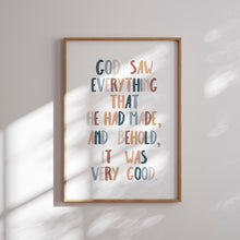 Load image into Gallery viewer, Set of 8 boho Christian kids creation art prints2 07-21602