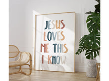 Load image into Gallery viewer, Jesus Loves me I know art print 07-232