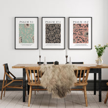 Load image into Gallery viewer, Vintage patter Psalm set of 3 art prints