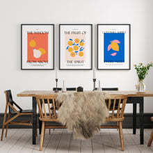 Load image into Gallery viewer, Modern fruits bible verse art prints