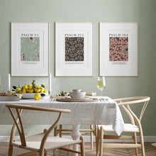 Load image into Gallery viewer, Vintage patter Psalm set of 3 art prints