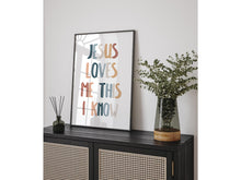 Load image into Gallery viewer, Jesus Loves me I know art print 07-232