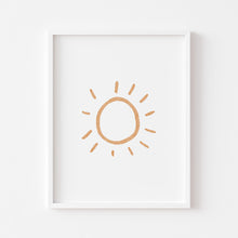 Load image into Gallery viewer, Watercolor boho coastal sea sun wand set of 4 art print 07-102