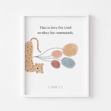 Load image into Gallery viewer, set of 6 boho cute animal with balloons bible verse art prints 07-171