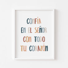 Load image into Gallery viewer, set of 6 boho Christian kids bible verse in Spanish art prints 07-185