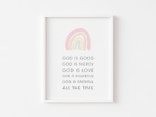 Load image into Gallery viewer, Watercolor pink Christian kids bible verse set of 3 art prints 07-4042