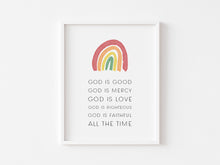 Load image into Gallery viewer, Watercolor colorful Christian kids bible verse set of 3 art prints 07-4042