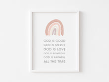 Load image into Gallery viewer, Watercolor neutral Christian kids bible verse set of 3 art prints 07-4042