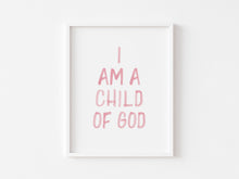 Load image into Gallery viewer, Watercolor pink Christian kids bible verse set of 3 art prints 07-4042