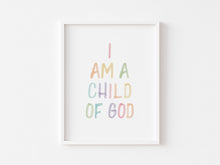 Load image into Gallery viewer, Watercolor pastel Christian kids bible verse set of 3 art prints 07-4042