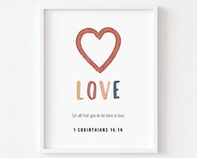 Load image into Gallery viewer, Boho set of 9 fruit of the spirit art prints 07-195