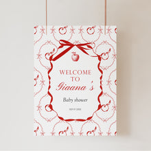 Load image into Gallery viewer, 2020 red apple in our eye welcome sign template